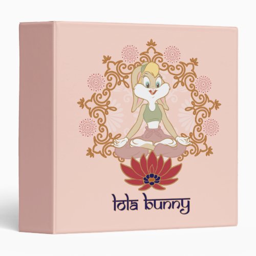 Lola Bunny Yoga Lotus Pose 3 Ring Binder