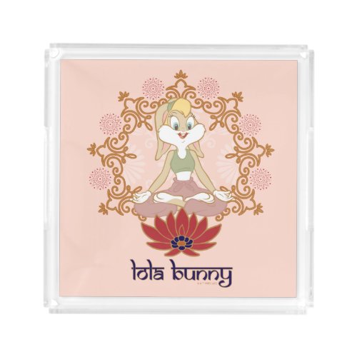 Lola Bunny Yoga Lotus Pose Acrylic Tray