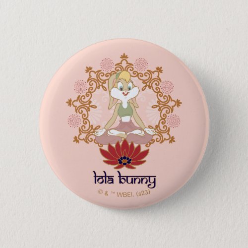 Lola Bunny Yoga Lotus Pose Button