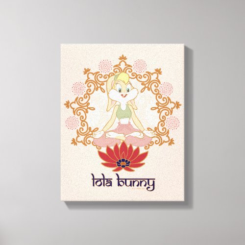 Lola Bunny Yoga Lotus Pose Canvas Print