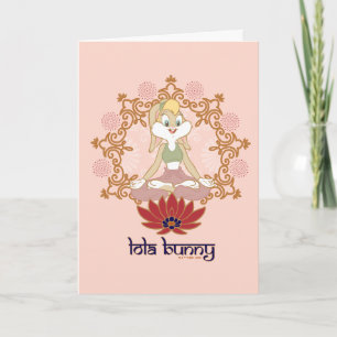 Lola Bunny Yoga Lotus Pose Card