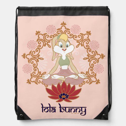 Lola Bunny Yoga Lotus Pose Drawstring Bag