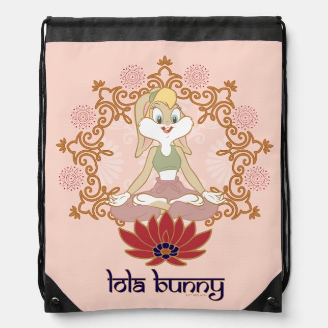Lola Bunny Yoga Lotus Pose Drawstring Bag (Front)