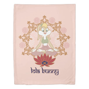 Lola Bunny Yoga Lotus Pose Duvet Cover