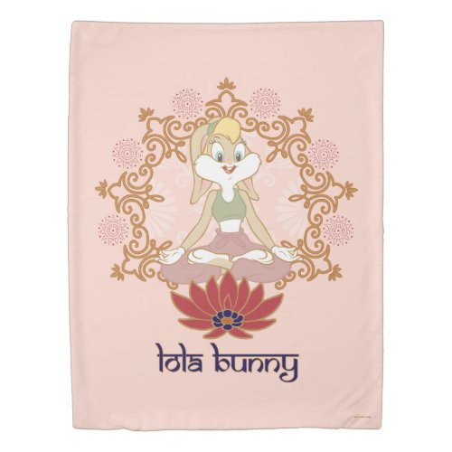 Lola Bunny Yoga Lotus Pose Duvet Cover