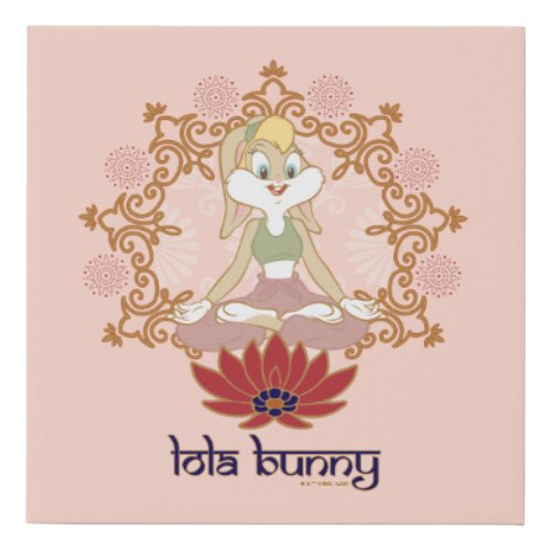 Lola Bunny Yoga Lotus Pose Faux Canvas Print