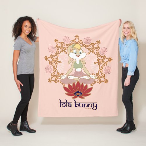 Lola Bunny Yoga Lotus Pose Fleece Blanket