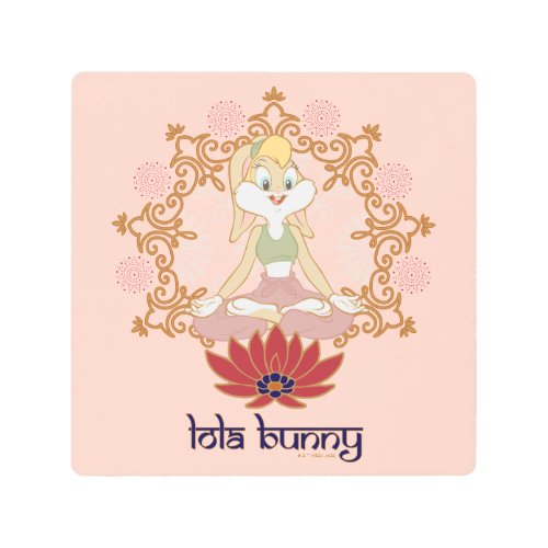 Lola Bunny Yoga Lotus Pose Metal Print