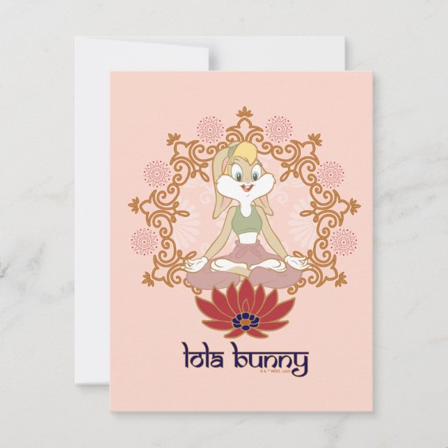 Lola Bunny Yoga Lotus Pose Note Card (Front)