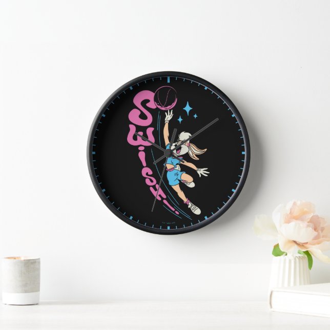Lola Buny "SWISH!" Basketball Dunk Clock (Home)