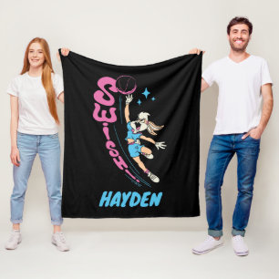 Lola Buny "SWISH!" Basketball Dunk Fleece Blanket