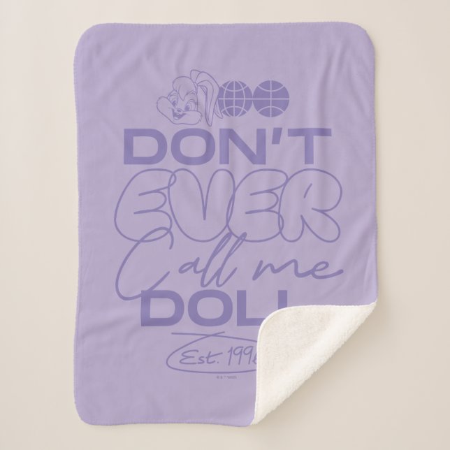 Lola "Don't Ever Call Me Doll" Sherpa Blanket (Front)