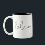 Lola Established | Grandma Gift Two-Tone Coffee Mug<br><div class="desc">This mug features the text lola in a beautiful script with "est" and the year! This would make a perfect gift for her for mother's day, Christmas, birthday, or the perfect pregnancy announcement for that unexpected surprise that the soon to be lola can use forever! Change the color of the...</div>