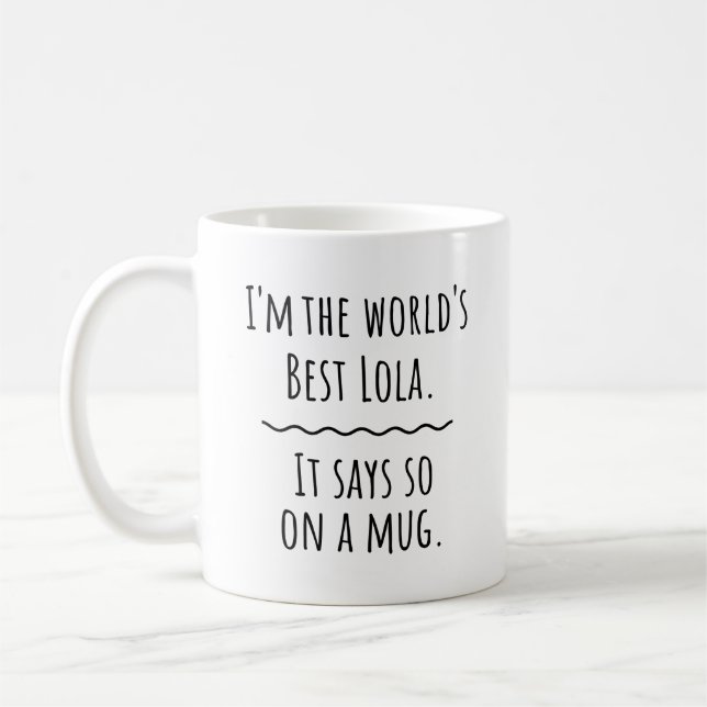 Lola Filipino Philippines Grandmother Grandma Coffee Mug (Left)