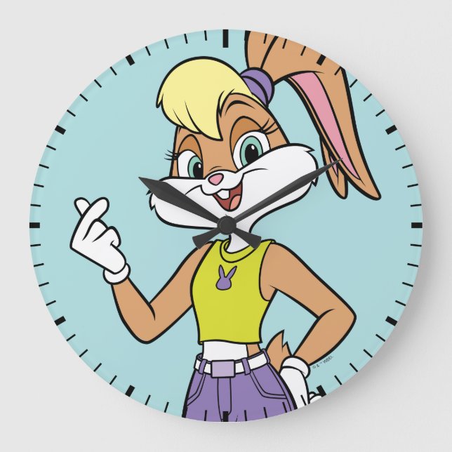 Lola Finger Heart Large Clock (Front)