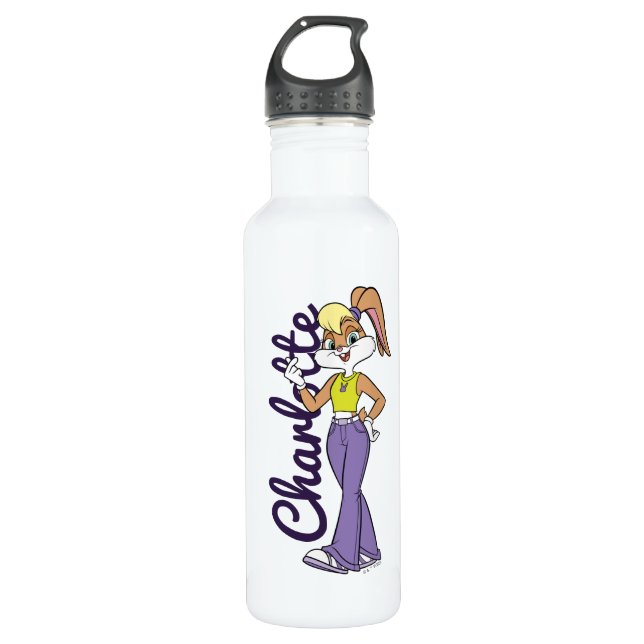 Lola Finger Heart Stainless Steel Water Bottle (Front)
