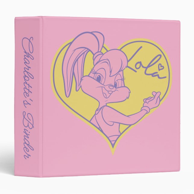 Lola Heart Signature 3 Ring Binder (Front/Spine)