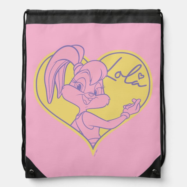 Lola Heart Signature Drawstring Bag (Front)