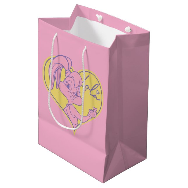 Lola Heart Signature Medium Gift Bag (Front Angled)