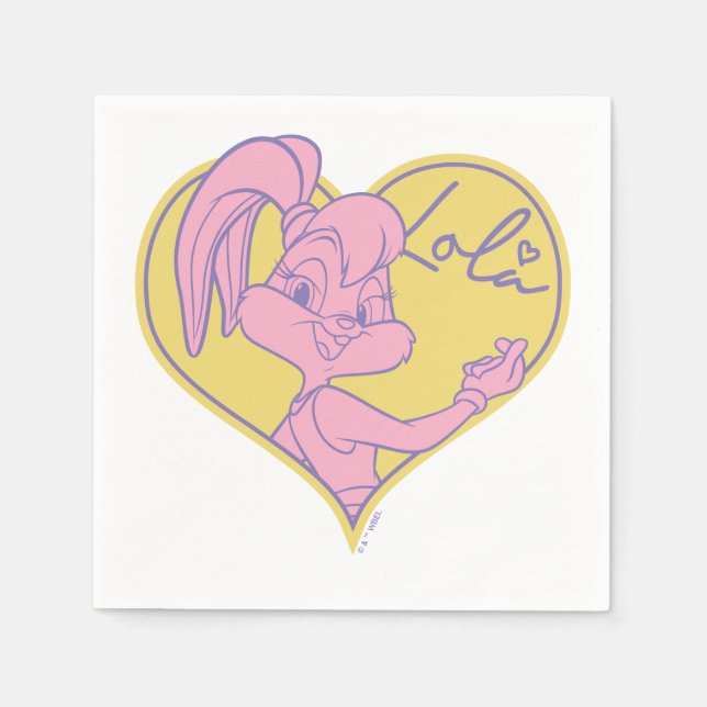 Lola Heart Signature Napkins (Front)