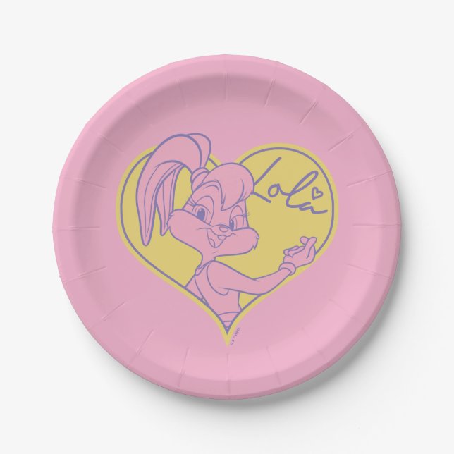Lola Heart Signature Paper Plates (Front)