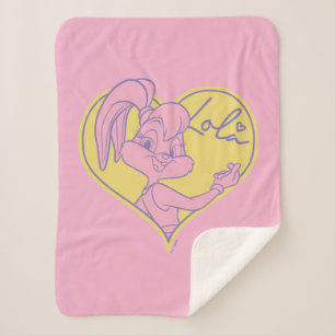 Lola Heart Signature Sherpa Blanket