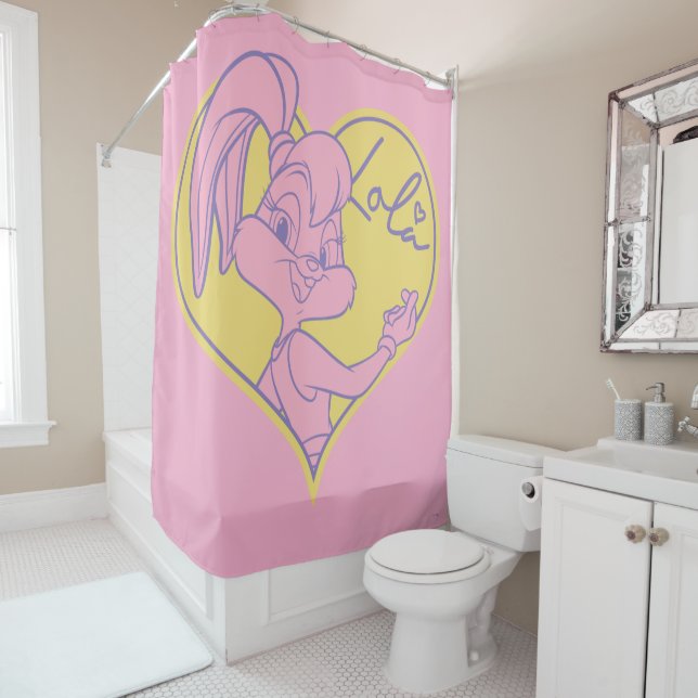 Lola Heart Signature Shower Curtain (In Situ)