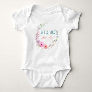 Lola & Lolo Love Me Floral Wreath Baby Bodysuit