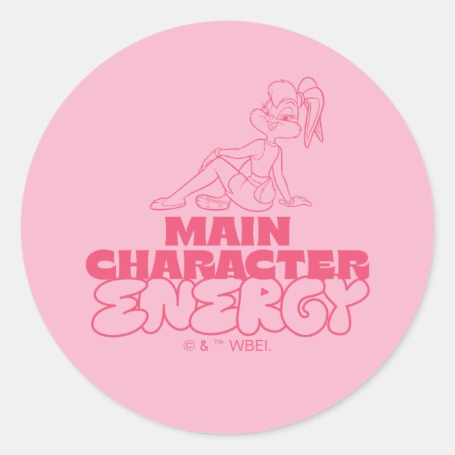 Lola Main Character Energy Classic Round Sticker (Front)