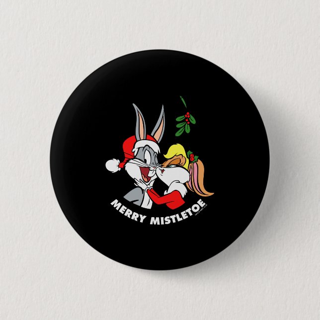 Lola Merry Mistletoe  Button (Front)