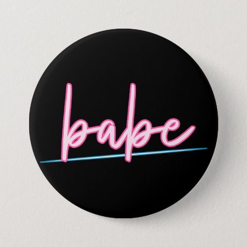LOLA Neon Blue and Pink 90s Babe Bachelorette Button