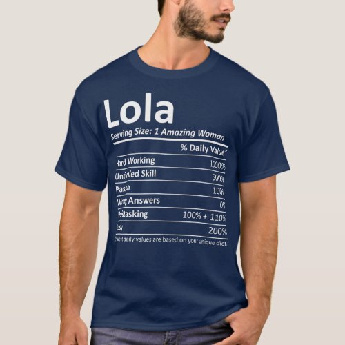 LOLA Nutrition Personalized Name Funny Christmas T_Shirt