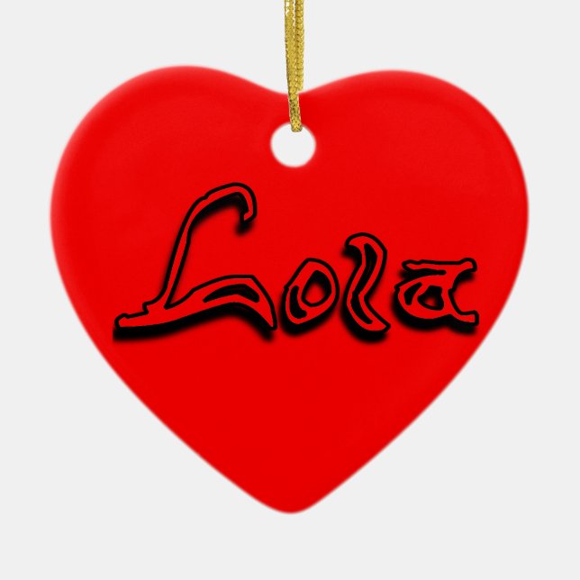 Lola Ornament (Front)