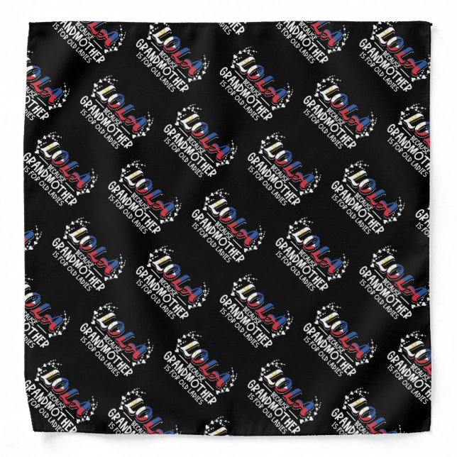 Lola - Philippines Grandmother Old Ladies Quote Bandana (Front)