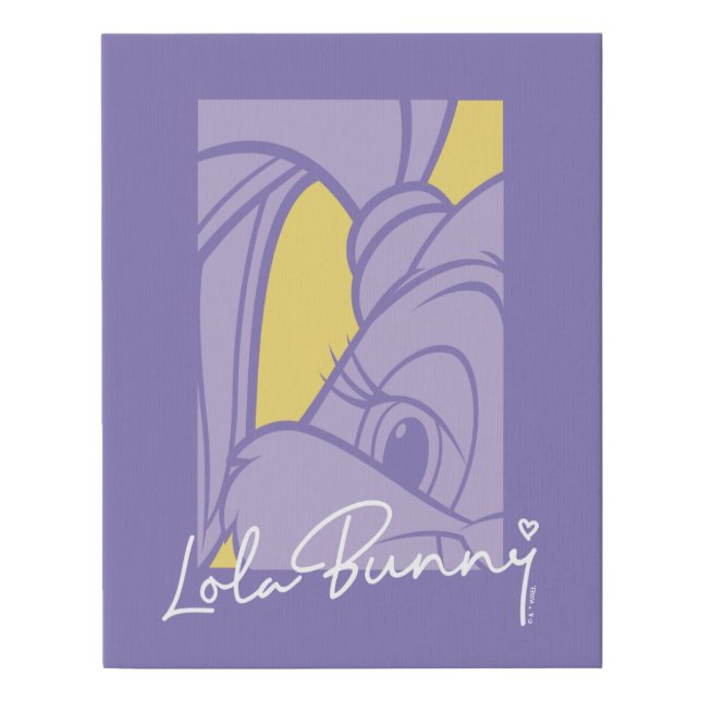 Lola Portrait Autograph Faux Canvas Print (Front)