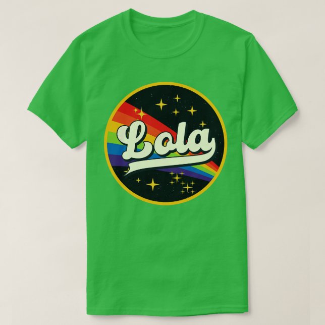 Lola Rainbow In Space Vintage Style T-Shirt (Design Front)