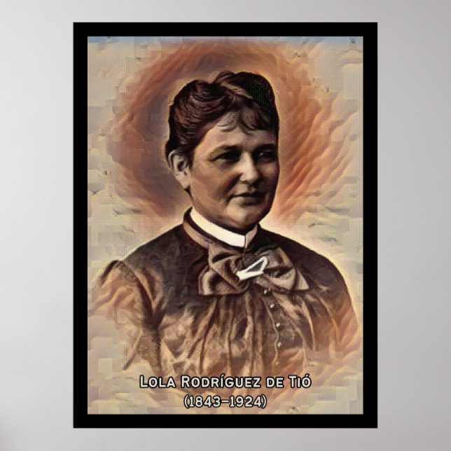 Lola Rodríguez de Tió Puerto Rican Icon Art Poster (Front)