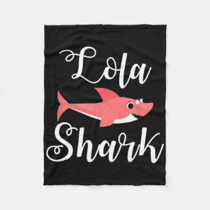 Lola Shark Funny Grandma Mothers Day Gift Women's Fleece Blanket