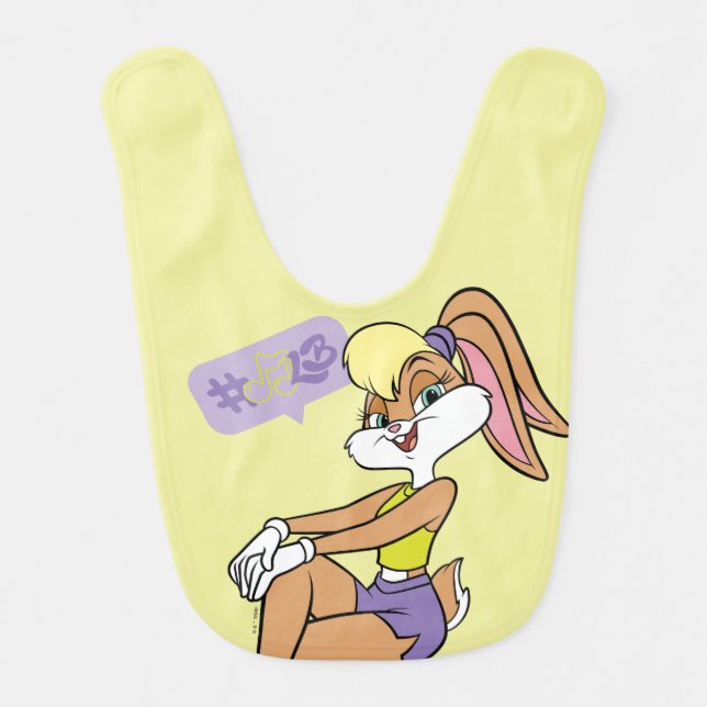 Lola Sitting Baby Bib (Front)