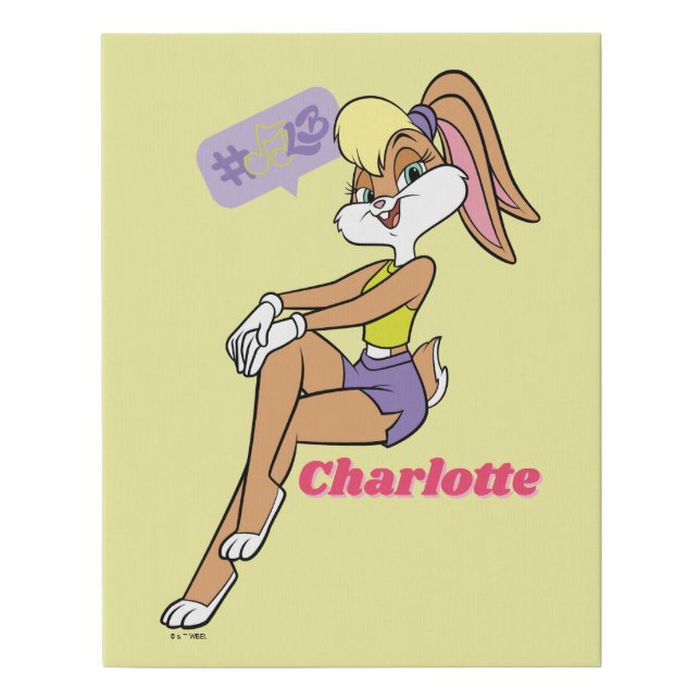 Lola Sitting Faux Canvas Print (Front)