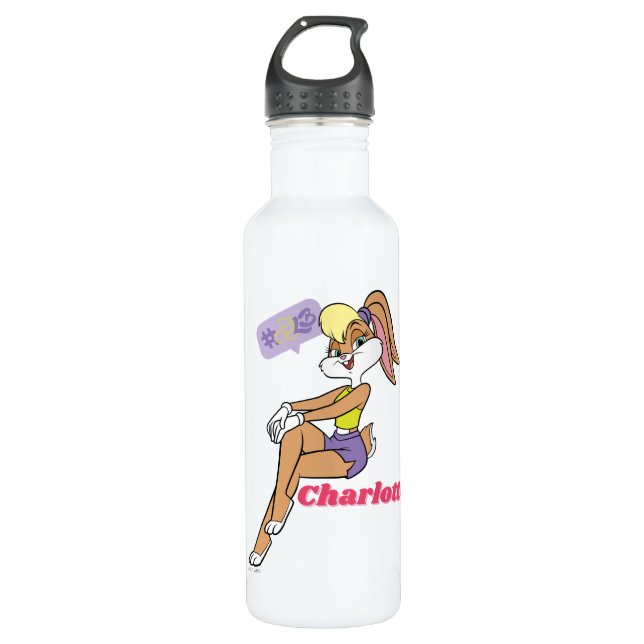 Lola Sitting Stainless Steel Water Bottle (Front)