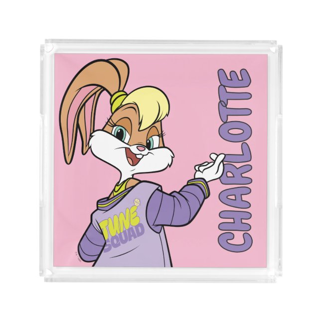 Lola TUNE SQUAD™ Varsity Heart Acrylic Tray (Front)