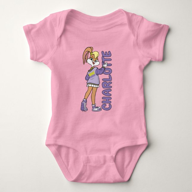 Lola TUNE SQUAD™ Varsity Heart Baby Bodysuit (Front)