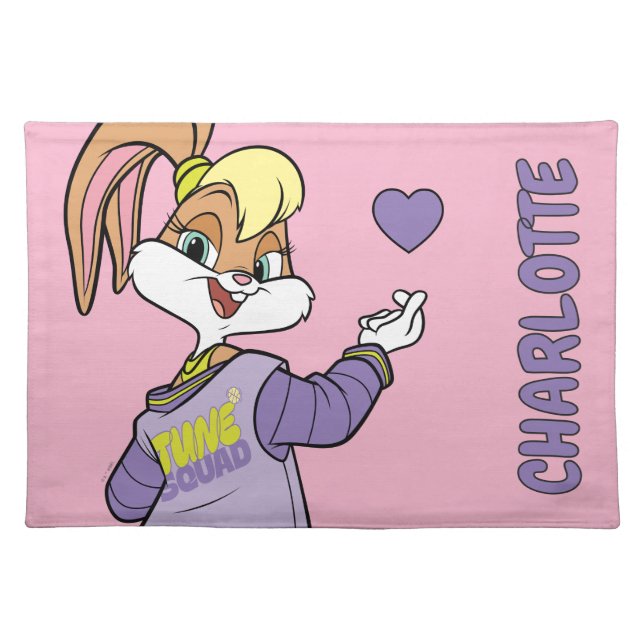 Lola TUNE SQUAD™ Varsity Heart Cloth Placemat (Front)