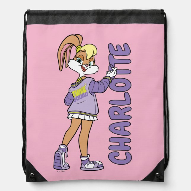 Lola TUNE SQUAD™ Varsity Heart Drawstring Bag (Front)