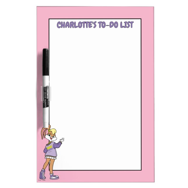 Lola TUNE SQUAD™ Varsity Heart Dry Erase Board (Front)