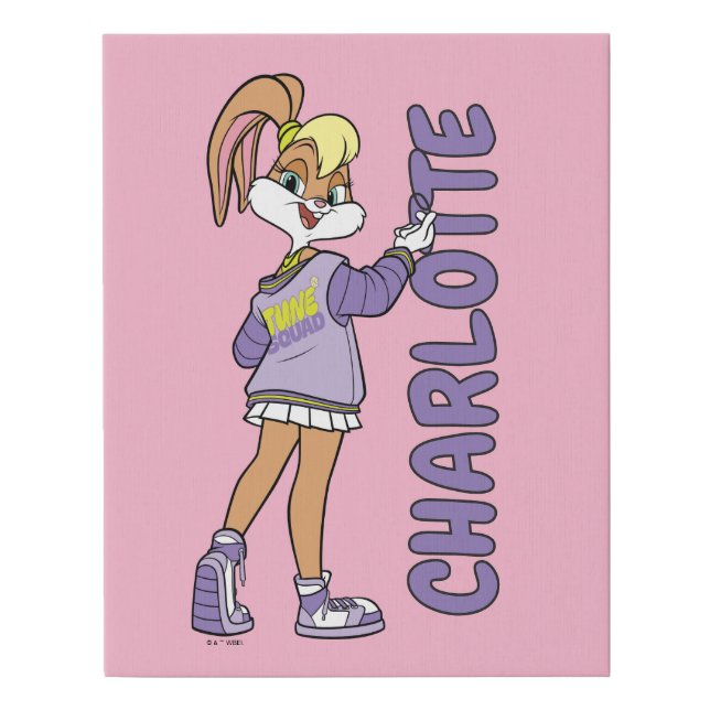 Lola TUNE SQUAD™ Varsity Heart Faux Canvas Print (Front)