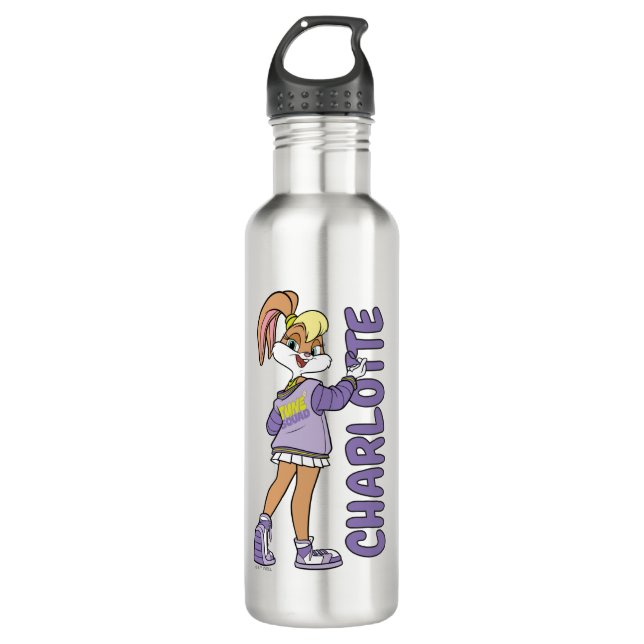 Lola TUNE SQUAD™ Varsity Heart Stainless Steel Water Bottle (Front)