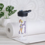 Lola TUNE SQUAD™ Varsity Heart Water Bottle<br><div class="desc">Rock that Tune Squad vibe with Lola! This image captures her sporty-chic look in her varsity jacket, holding up a heart gesture. Perfect for any Looney Tunes fan, this design adds a touch of playful style to your Zazzle creations. Customize everything from apparel to home décor and show off your...</div>