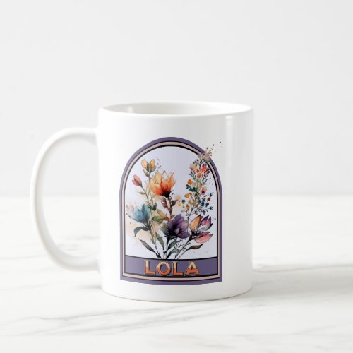 Lola Vintage Floral Grandmother Coffee Mug